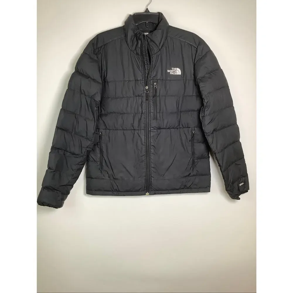 The North Face Mens Medium Black Aconcagua 2 Puffer Jacket Winter Outdoor W8-5
